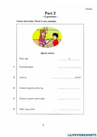 Listening movers Part 2+3