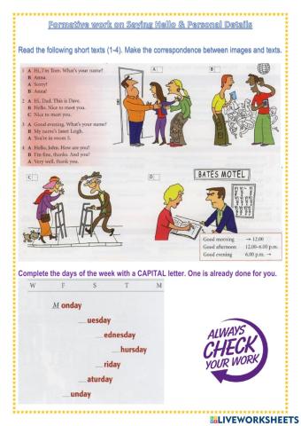 AET Prep School Hello & Personal Details