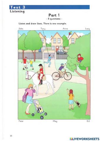 Movers- Listening test