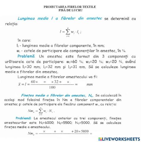 Proiectarea firelor textile
