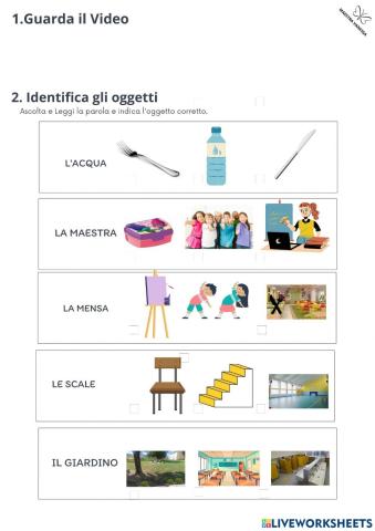 Gli oggetti scolastici 3