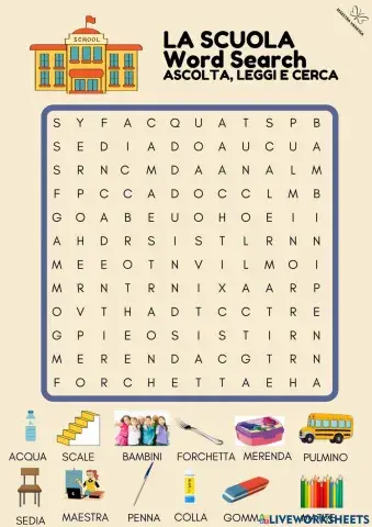 Gli oggetti scolastici