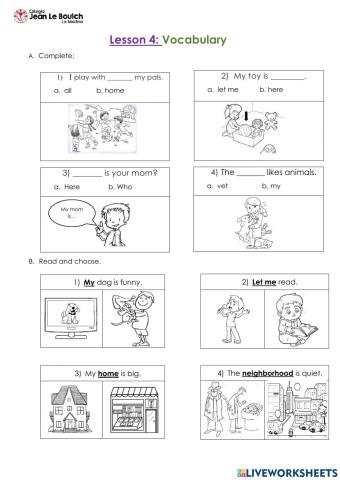 Vocabulary lesson 4