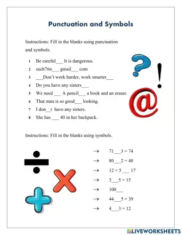 Punctuation and Symbols