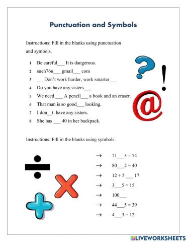 Punctuation and Symbols