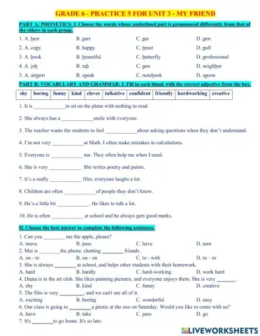 G6-practice 5 for unit3