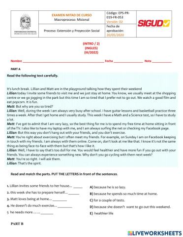 Mid term exam intro 2