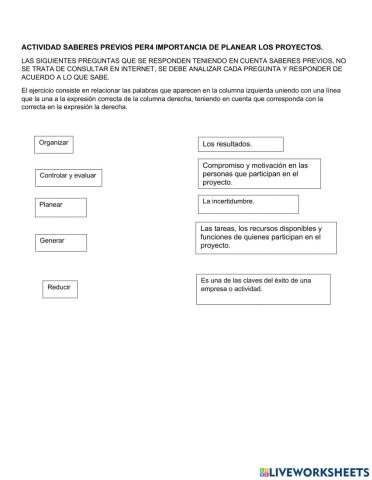 Saberes previos importancia de planear