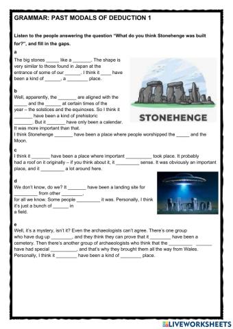 Usmp unit 9 upper interm listening modals of deduction