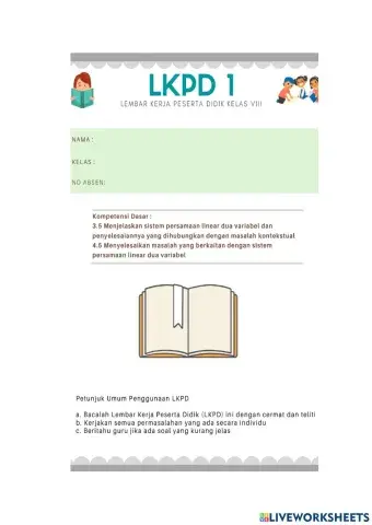 Sistem Persamaan Linear Dua Variabel