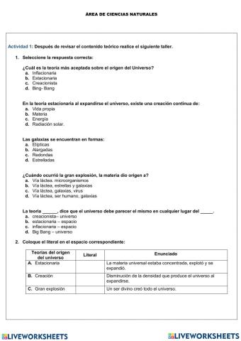 Teorías del origen del Universo