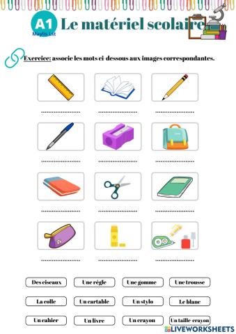 Le matériel scolaire