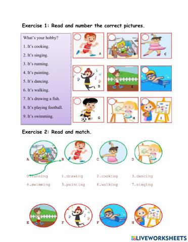 Tiếng anh lớp 3 - worksheet no.8