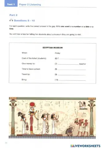 KET LISTENING FILL IN THE GAPS