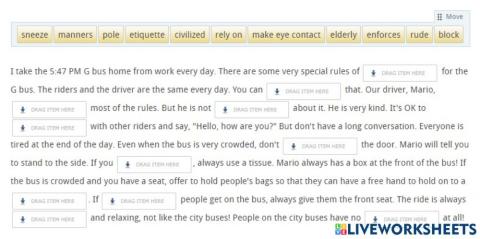 Vocabulary Practice 1 - Unit 4 - Skills 1