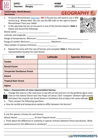 Biome Viewer interactive task