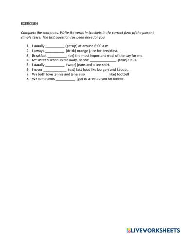 IE0, Unit 1, Reading and Writing, Exercise 6