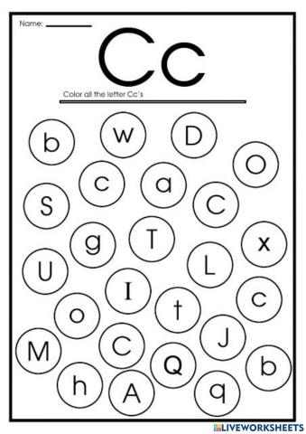 Selecciona todas las letras Cc