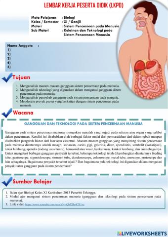 Gangguan dan kelainan sistem pencernaan 1