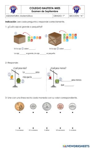 Examen de septiembre