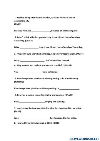 Key Word Transformation