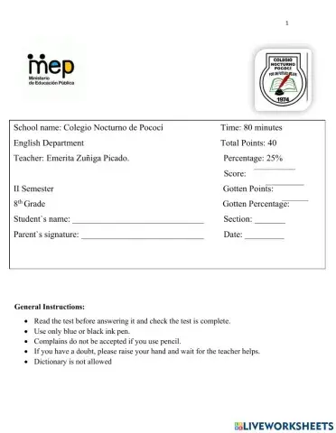 Interactive test Emerita