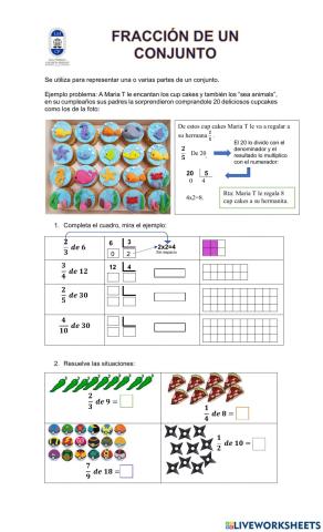 Fracción de un conjunto - Set fraction
