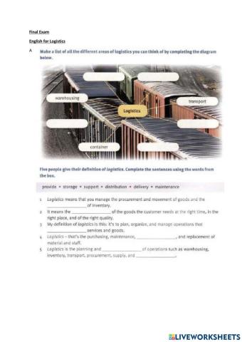 Fnal Test English for Logstcs