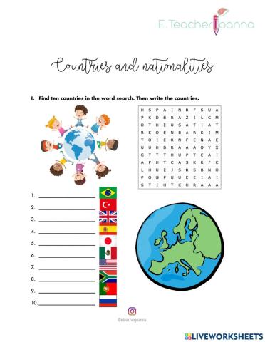 Countries and nationalities