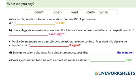 L11 - A17 - Let's, Writing and Comprehension