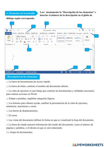 Entorno de word 2013