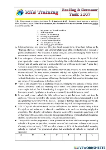 RNE practice Reading and Grammar 1107