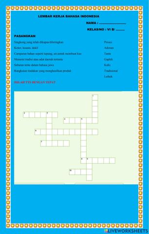 Lembar kerja bahasa indonesia