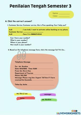 Opinion & Handling telephone