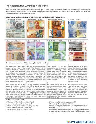 The Most Beautiful Currencies in the World.