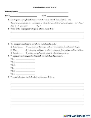 Formas musicales vocales