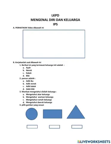 Mengenal diri dan Keluarga