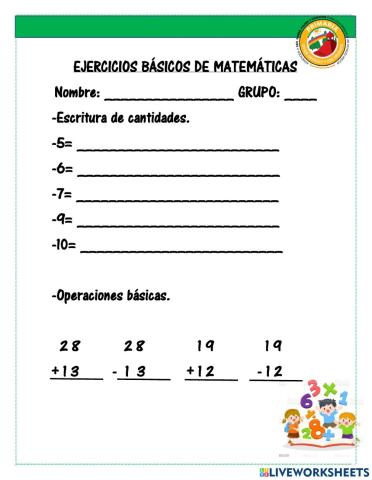 Ejercicios matemáticos 1