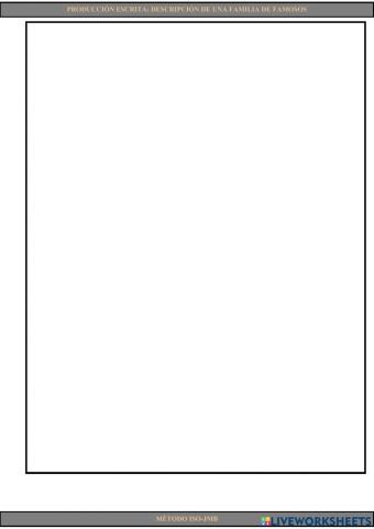 Writing 19: Descripción de una familia de famosos