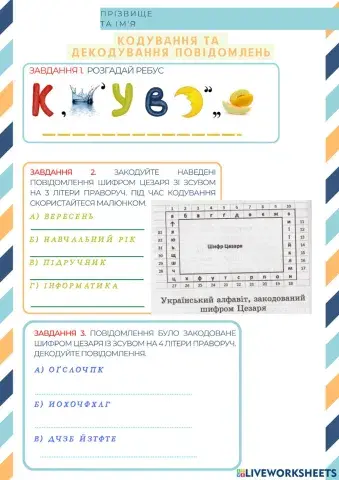 Кодування та декодування повідомлень