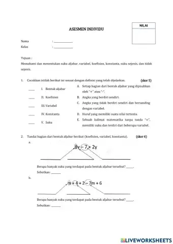 LKPD Unsur- unsur Aljabar