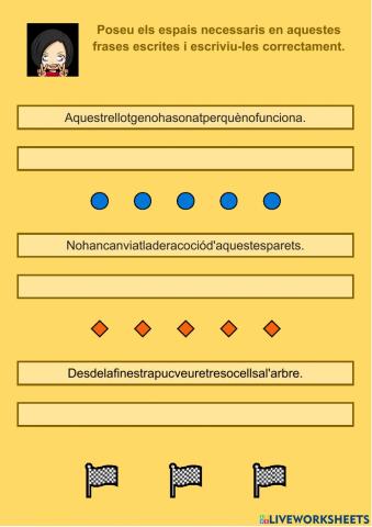 Escriu amb espais 05