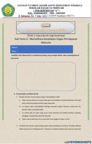 Bahasa Indonesia dan IPA Tema 2 kelas 5