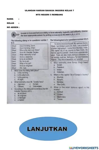 Mtsn 5 rbg uh inggris 7 nationality kurikulum merdeka