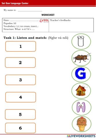 PPD A2 (Letter I, insect, ice-cream)