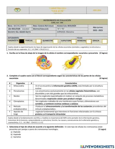 Diagnóstico Biología2