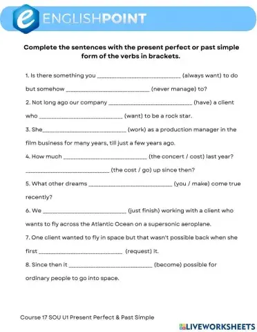 Present perfect and Past simple - Speakout Upper Intermediate Unit 1