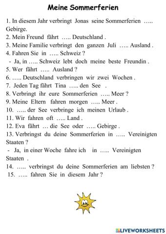 Meine Sommerferien