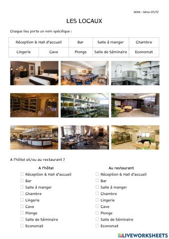 Implantation des locaux