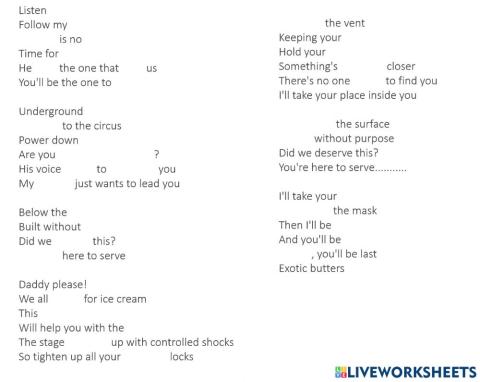 Song Below the surface Griffinilla